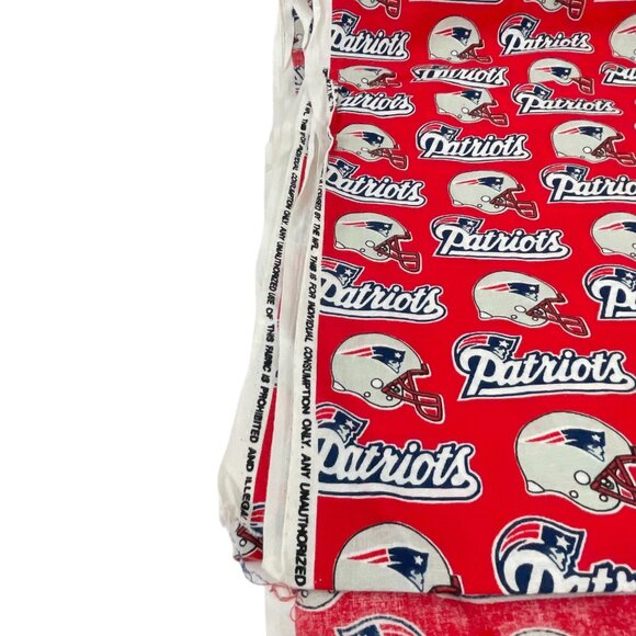 New England Patriots NFL Licensed Cotton Fabric 2 Yards Long 60" Wide - Picture 2 of 4